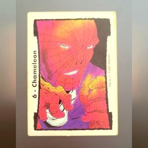 1990 Spider Man Marvel Comic Images Todd McFarlane 2 Card 6 CHAMELEON
